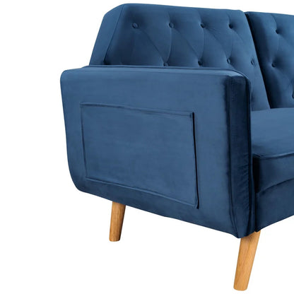 Futon: 81.5'' Wide Faux Leatherette Convertible Sofa with Storage