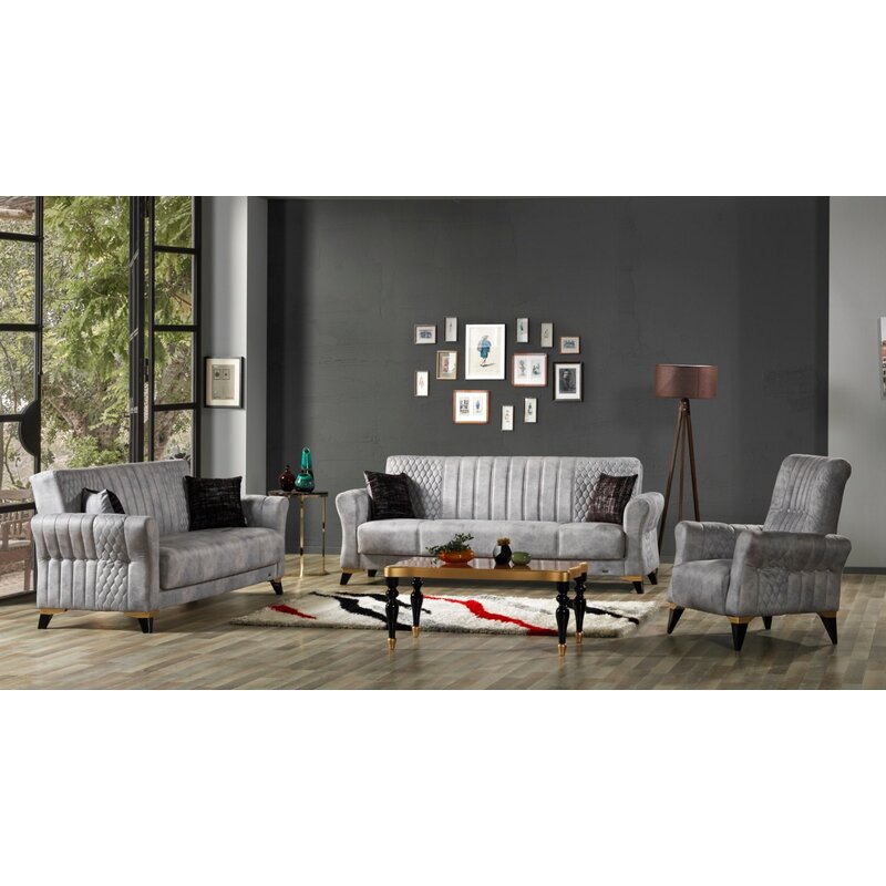 Futon: 90'' Flared Arm Sleeper Sofa