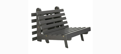 Futon: Blue Wooden Single Futon Sofa Cum Bed 