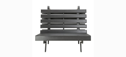  Futon: Blue Wooden Single Futon Sofa Cum Bed 
