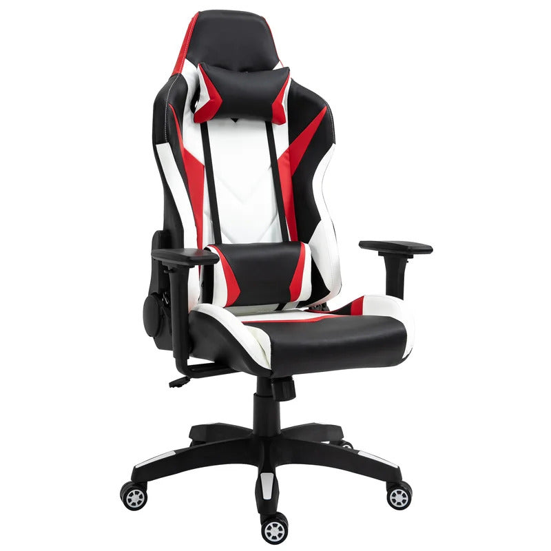 Gaming Chair: Adjustable Reclining  Faux Leatherette  Racing Game Chair