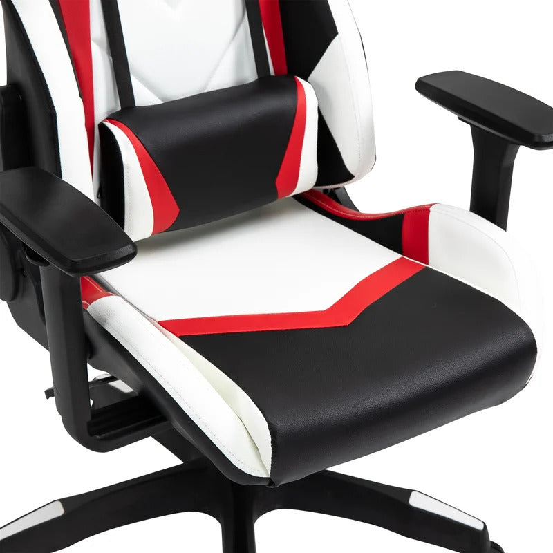 Gaming Chair: Adjustable Reclining  Faux Leatherette  Racing Game Chair
