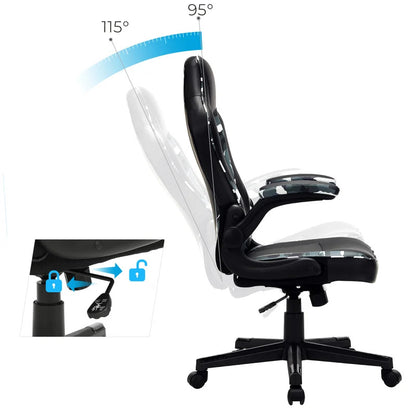 Gaming Chair: Classic Black PC and Racing Chair