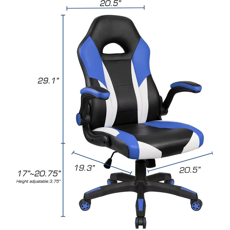 Gaming Chair: Faux Leatherette PC & Racing Game Chair