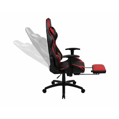 Gaming Chair: Red+Black Adjustable Reclining PC & Racing Game Chair