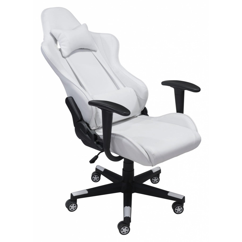 Gaming Chair: White Gaming Chair