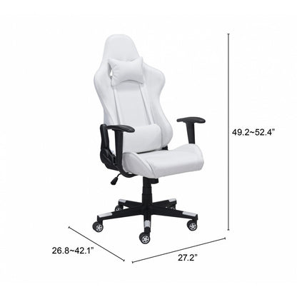 Gaming Chair: White Gaming Chair