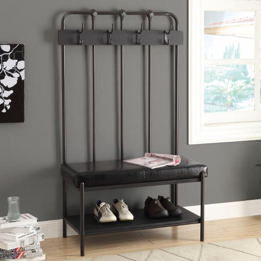 Hall Trees: 60H in. Metal Hall Entry Bench