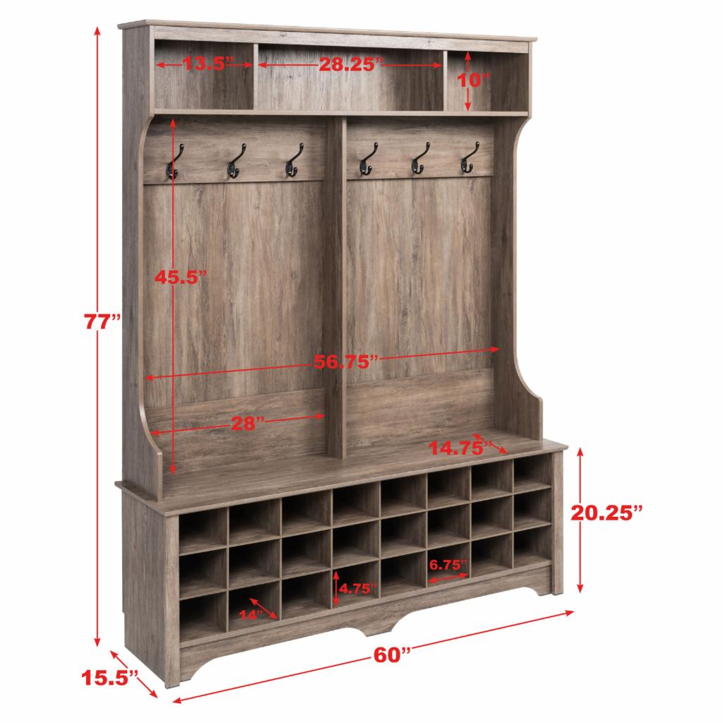 Hall Trees: 60 in. Wide Hall Tree