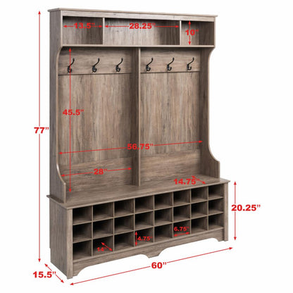 Hall Trees: 60 in. Wide Hall Tree