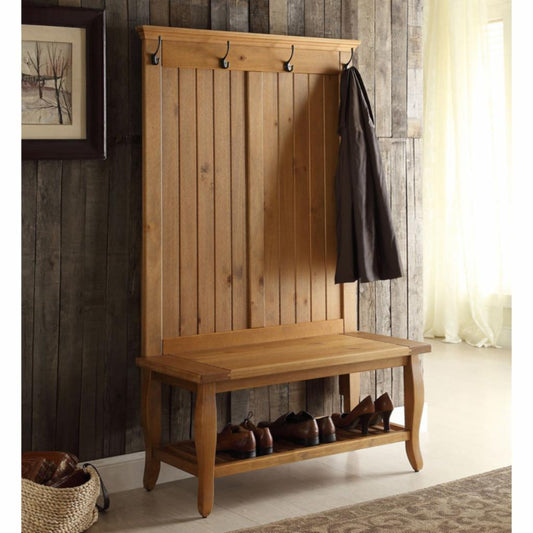 Hall Trees: Antique Pine Hall Tree