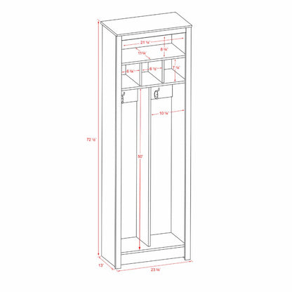 Hall Trees: Espresso Entryway Organizer 