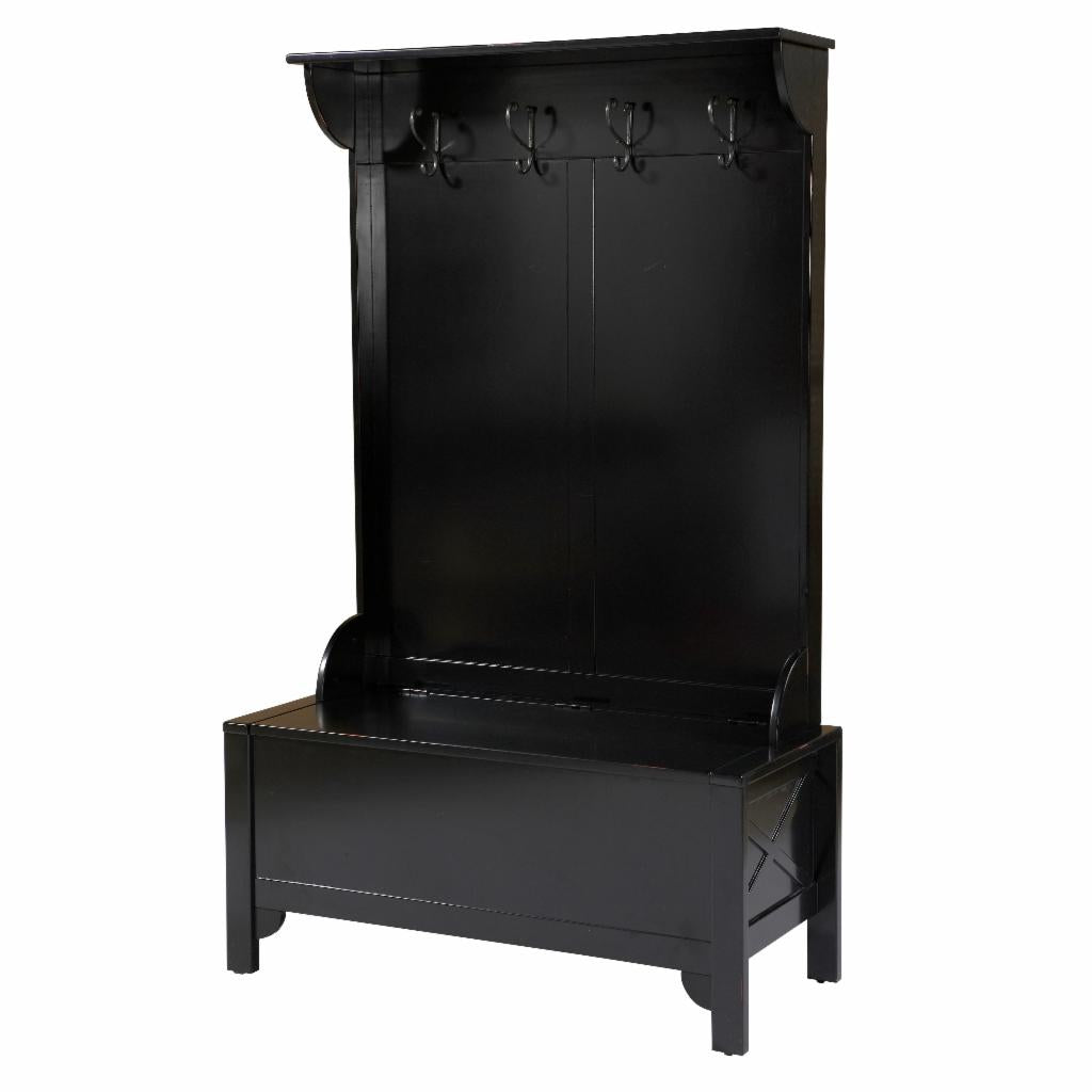 Hall Trees: Hall Tree Bench with Coat Hooks