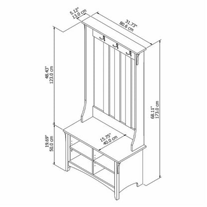 Hall Trees: Hall Tree with Storage Bench