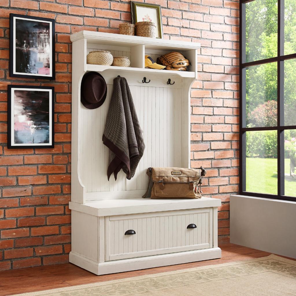 Hall Trees: Solid Wood Hall Tree