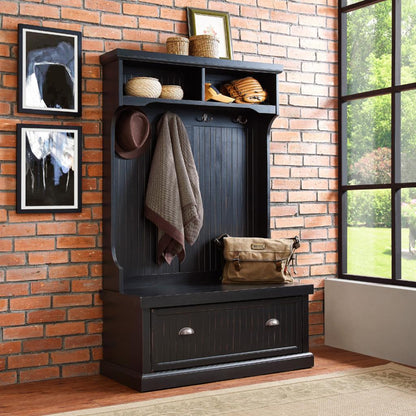 Hall Trees: Solid Wood Hall Tree