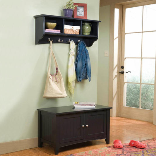 Hall Trees: Storage Bench and Coat Rack Set