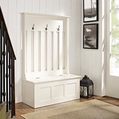 Hall Trees: White Entryway Hall Tree