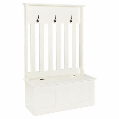 Hall Trees: White Entryway Hall Tree