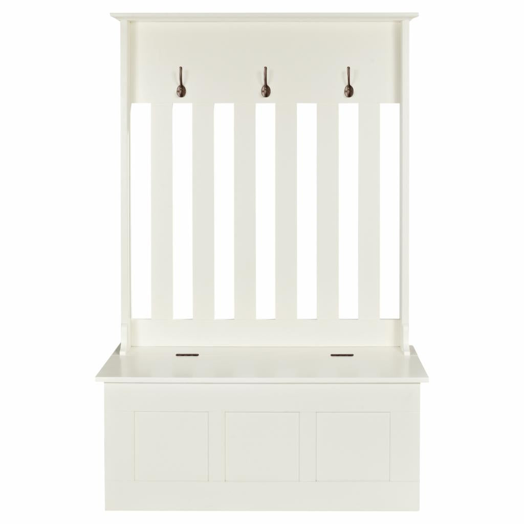 Hall Trees: White Entryway Hall Tree