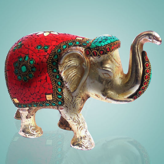 Home Decor : Elephant with Stone Work