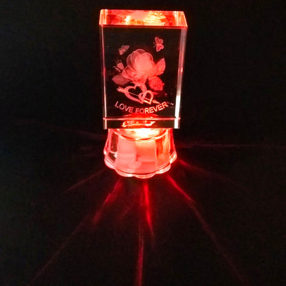 Home Decor : Unique Crystal With Love Quote