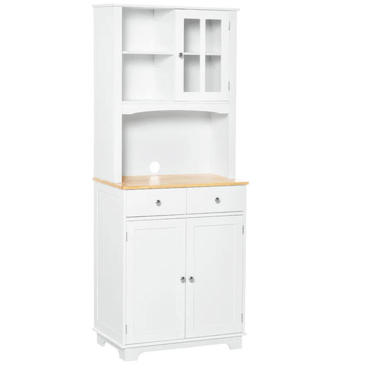 Hutch Cabinets : 67" Kitchen Pantry with Hutch/Microwave Stands