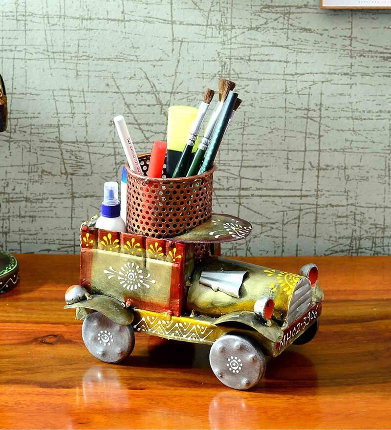 Pen Stand : Kave (Set of 1) Iron Decorative Pen Stand