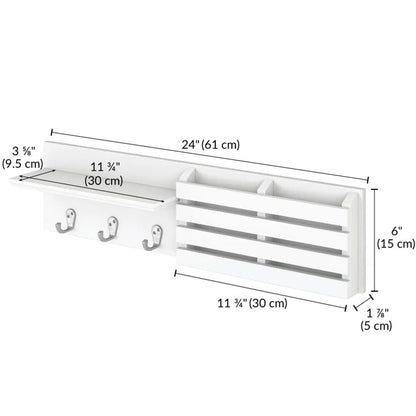 Key Holder: Wall Key Organizer with Mail Storage