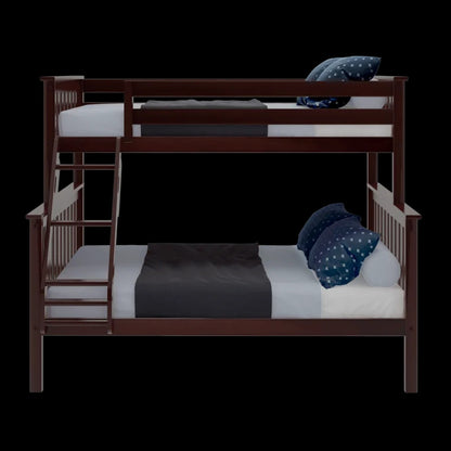 Kids Bed: Full Solid Wood Standard Bunk Bed