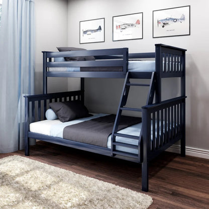 Kids Bed: Full Solid Wood Standard Bunk Bed