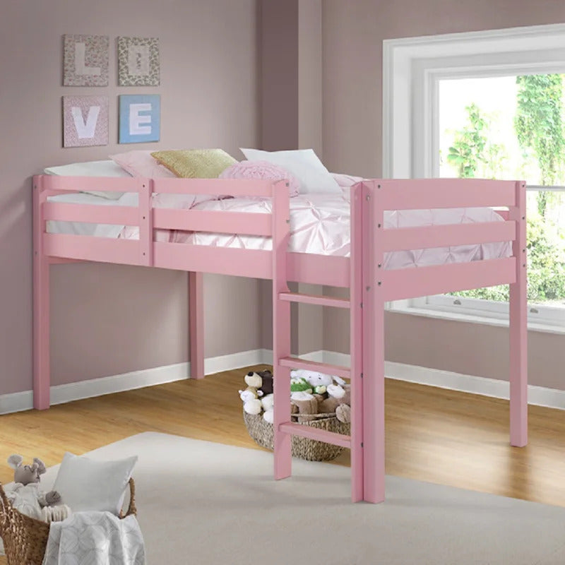 Kids Bed: Solid Wood Loft Bed
