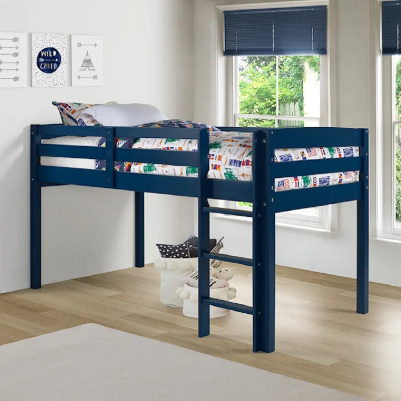 Kids Bed: Solid Wood Loft Bed