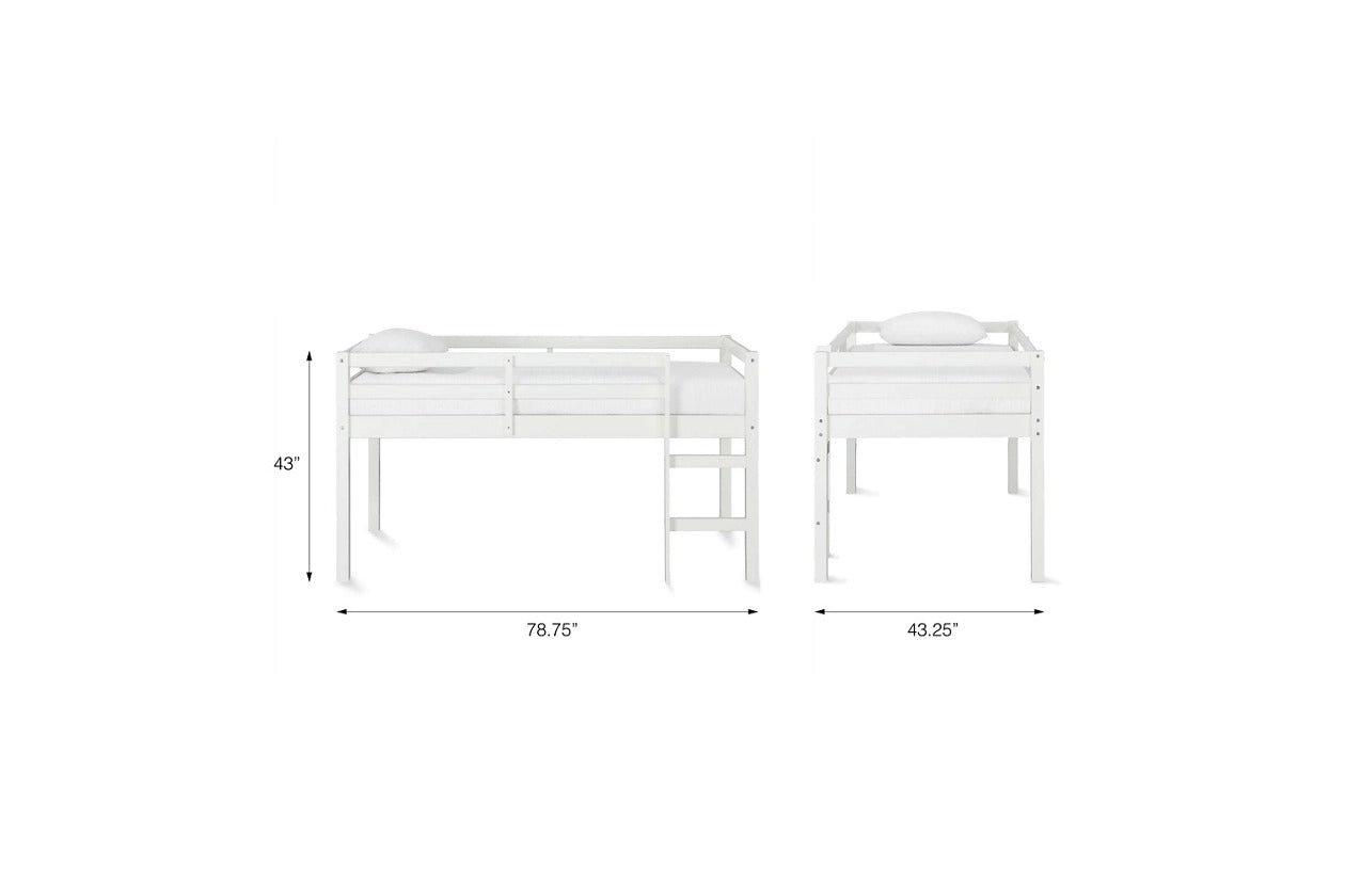 Kids Bed: Solid Wood Loft Bed