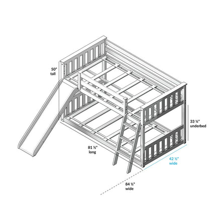 Kids Bed: Solid Wood Standard Bunk Bed