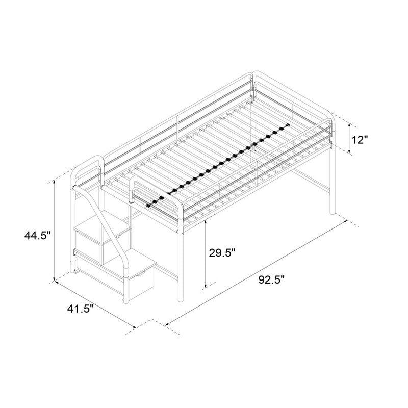 Kids Bed: Twin Loft Bed