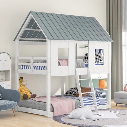 Kids Bed: Twin Over Twin Standard Bunk Bed