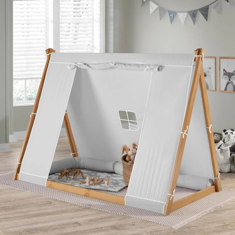 Kids Bed: Twin Solid Wood Platform Bed
