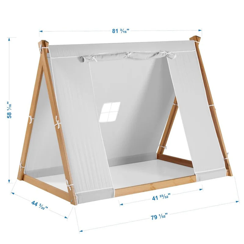 Kids Bed: Twin Solid Wood Platform Bed
