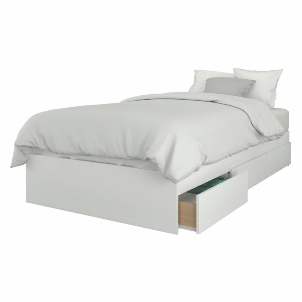 Kids Bedroom Sets: Storage Bed Set - Natural Maple and White
