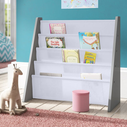 Kids Bookshelf: 25'' H X 24'' W Kids 4 Pocket Bookshelf