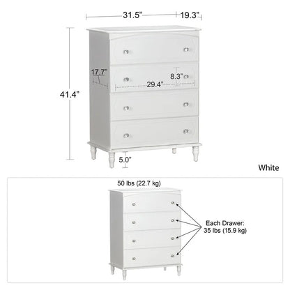 Kids Chest Of Drawers 4 Drawer Chest