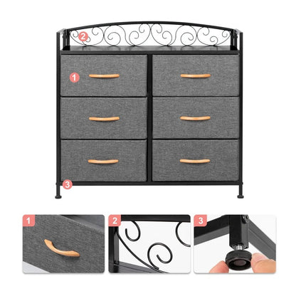 Kids Chest Of Drawers : 6 Drawer 31.3'' W Dresser