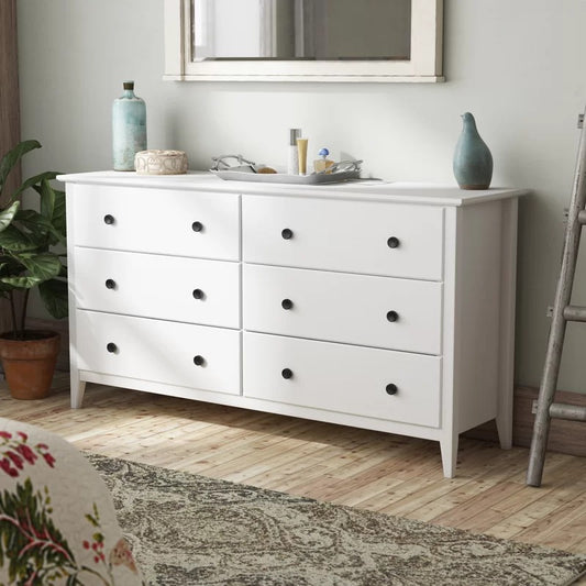 Kids Chest Of Drawers : 6 Drawer 63.75'' W Solid Wood