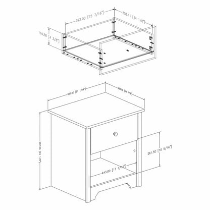 Kids Nightstands: 1 Drawer Kids Nightstand