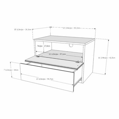 Kids Nightstands: 1 Drawer Kids Nightstand