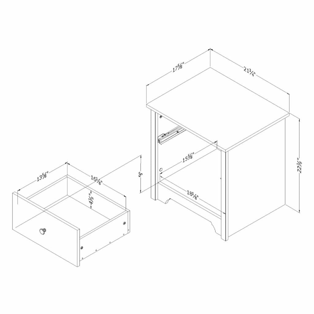 Kids Nightstands: 1 Drawer Kids Nightstand