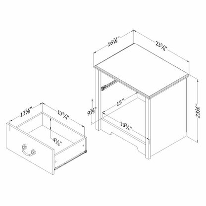 Kids Nightstands: 1 Drawer Nightstand