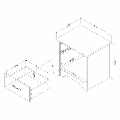 Kids Nightstands: 1 Drawer Night stand