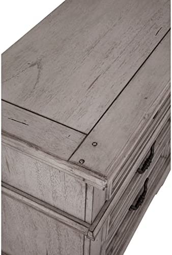 Kids Nightstands: Antique Grey 2 Drawer Nightstand